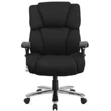 Load image into Gallery viewer, 400 lb. Rated Black Fabric Executive Office Chair with Lumbar Knob
