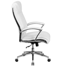 Load image into Gallery viewer, High Back White Smooth Upholstered Executive Swivel Office Chair
