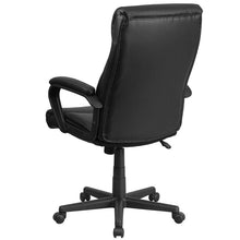Load image into Gallery viewer, High Back Black Executive Swivel Office Chair with Slight Mesh Accent and Arms

