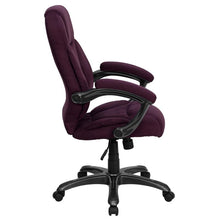 Load image into Gallery viewer, High Back Grape Microfiber Contemporary Executive Swivel Office Chair with Arms
