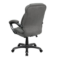 Load image into Gallery viewer, High Back Gray Microfiber Contemporary Executive Swivel Office Chair with Arms
