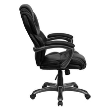 Load image into Gallery viewer, High Back Black LeatherSoft Executive Swivel Ergonomic Office Chair with Arms
