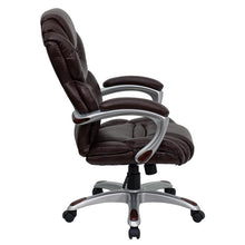 Load image into Gallery viewer, High Back Brown LeatherSoft Executive Swivel Ergonomic Office Chair with Arms

