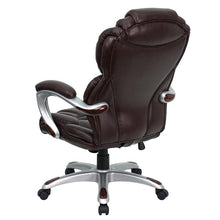 Load image into Gallery viewer, High Back Brown LeatherSoft Executive Swivel Ergonomic Office Chair with Arms
