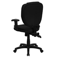 Load image into Gallery viewer, Mid-Back Black Fabric Multifunction Swivel Task Office Chair and Arms
