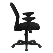 Load image into Gallery viewer, Office Chair Mid-Back Black Mesh Swivel Task Office Chair with Arms
