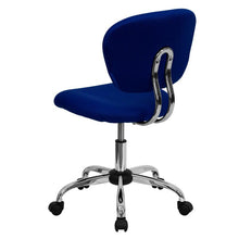 Load image into Gallery viewer, Mid-Back Blue Mesh Padded Swivel Task Office Chair with Chrome Base
