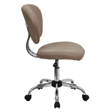 Load image into Gallery viewer, Mid-Back Coffee Brown Mesh Padded Swivel Task Office Chair with Chrome Base
