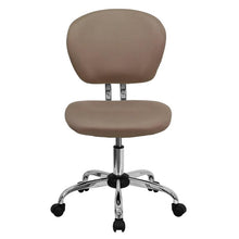 Load image into Gallery viewer, Mid-Back Coffee Brown Mesh Padded Swivel Task Office Chair with Chrome Base
