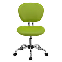 Load image into Gallery viewer, Mid-Back Apple Green Mesh Padded Swivel Task Office Chair with Chrome Base
