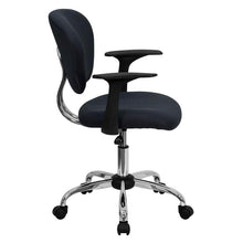 Load image into Gallery viewer, Mid-Back Gray Mesh Padded Swivel Task Office Chair with Chrome Base and Arms

