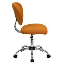 Load image into Gallery viewer, Mid-Back Orange Mesh Padded Swivel Task Office Chair with Chrome Base

