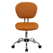 Load image into Gallery viewer, Mid-Back Orange Mesh Padded Swivel Task Office Chair with Chrome Base
