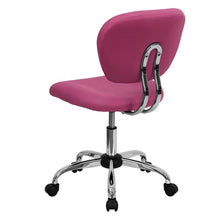 Load image into Gallery viewer, Mid-Back Pink Mesh Padded Swivel Task Office Chair with Chrome Base
