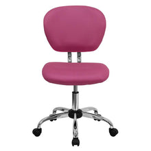 Load image into Gallery viewer, Mid-Back Pink Mesh Padded Swivel Task Office Chair with Chrome Base
