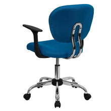 Load image into Gallery viewer, Mid-Back Turquoise Mesh Padded Swivel Task Office Chair
