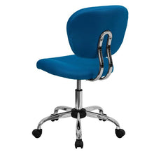 Load image into Gallery viewer, Mid-Back Turquoise Mesh Padded Swivel Task Office Chair with Chrome Base
