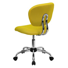 Load image into Gallery viewer, Mid-Back Yellow Mesh Padded Swivel Task Office Chair with Chrome Base
