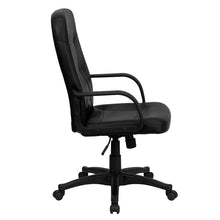 Load image into Gallery viewer, High Back Black Glove Vinyl Executive Swivel Office Chair with Arms
