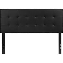 Load image into Gallery viewer, Tufted Upholstered Full Size Headboard in Black Vinyl
