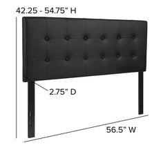 Load image into Gallery viewer, Tufted Upholstered Full Size Headboard in Black Vinyl
