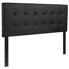 Load image into Gallery viewer, Tufted Upholstered Full Size Headboard in Black Vinyl
