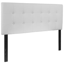 Load image into Gallery viewer, Tufted Upholstered Full Size Headboard in White Vinyl
