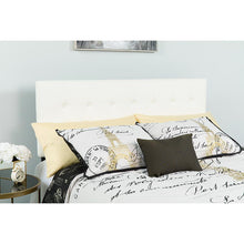 Load image into Gallery viewer, Tufted Upholstered Full Size Headboard in White Vinyl
