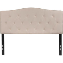Load image into Gallery viewer, Tufted Upholstered Full Size Headboard in Beige Fabric
