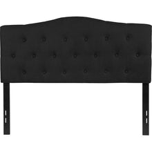 Load image into Gallery viewer, Tufted Upholstered Full Size Headboard in Black Fabric

