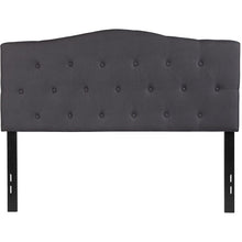 Load image into Gallery viewer, Tufted Upholstered Full Size Headboard in Dark Gray Fabric
