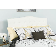 Load image into Gallery viewer, Tufted Upholstered Full Size Headboard in White Fabric
