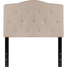 Load image into Gallery viewer, Tufted Upholstered Twin Size Headboard in Beige Fabric
