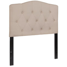 Load image into Gallery viewer, Tufted Upholstered Twin Size Headboard in Beige Fabric
