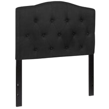 Load image into Gallery viewer, Tufted Upholstered Twin Size Headboard in Black Fabric
