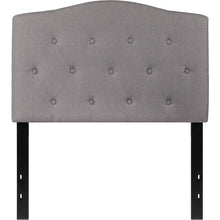 Load image into Gallery viewer, Tufted Upholstered Twin Size Headboard in Light Gray Fabric
