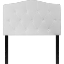 Load image into Gallery viewer, Tufted Upholstered Twin Size Headboard in White Fabric

