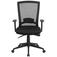 Load image into Gallery viewer, Mid-Back Black Mesh Executive Swivel Office Chair Angle Adjustment and Arms
