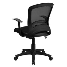 Load image into Gallery viewer, Mid-Back Designer Black Mesh Swivel Task Office Chair with Arms
