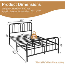 Load image into Gallery viewer, Full Size/Queen Size Metal Bed Frame with Headboard and Footboard-Full Size
