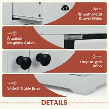 Load image into Gallery viewer, 3 Drawers Sideboard Buffet Storage with Adjustable Shelves-Gray
