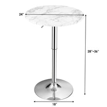 Load image into Gallery viewer, Round Height Adjustable Bistro Bar Table White
