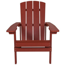 Load image into Gallery viewer, Commercial All-Weather Poly Resin Wood Adirondack Chair in Red
