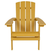 Load image into Gallery viewer, Commercial All-Weather Poly Resin Wood Adirondack Chair in Yellow
