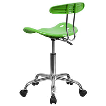 Load image into Gallery viewer, Vibrant Apple Green and Chrome Swivel Task Office Chair with Tractor Seat
