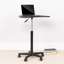 Load image into Gallery viewer, Black Sit to Stand Mobile Laptop Computer Desk
