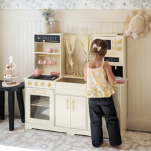 Load image into Gallery viewer, Tiny Land® Iconic Wooden Play Kitchen – Cream Pretend Cooking Set for Kids
