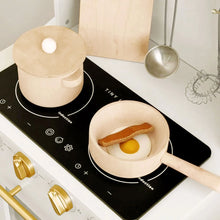 Load image into Gallery viewer, Tiny Land® Iconic Wooden Play Kitchen – Cream Pretend Cooking Set for Kids

