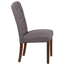 Load image into Gallery viewer, Grove Park Gray Fabric Tufted Parsons Chair
