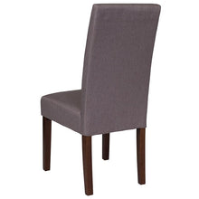Load image into Gallery viewer, Light Gray Fabric Upholstered Panel Back Mid-Century Parsons Dining Chair
